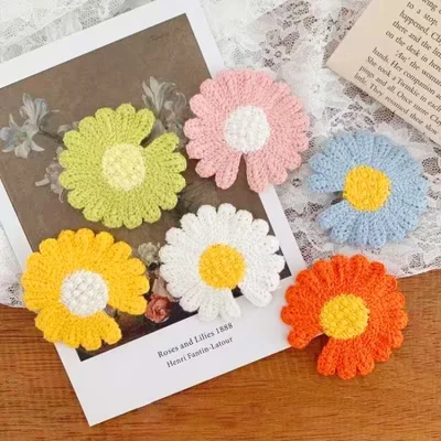 Wholesale of new diy handmade hair accessory materials such as personalized embroidery pieces for clothing, shoes and hats, woolen knitted embroidery pieces and fabric patches