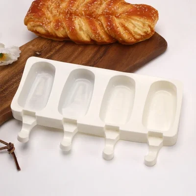 قالب سيليكون كلاسيكي بيضاوي الشكل يمكنك صنعه بنفسك لآيس كريم ماغنوم الفرنسي محلي الصنع. 