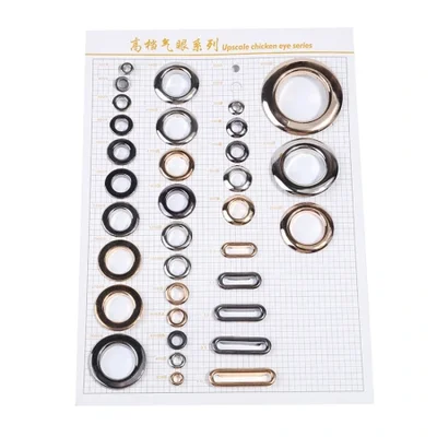 توريد مباشر من المصنع لمجموعة متنوعة من ملحقات الأجهزة المعدنية ذات حلقة العين محكمة الغلق، والملابس الخارجية، والأبازيم المعدنية المزخرفة، وخيارات متعددة متاحة