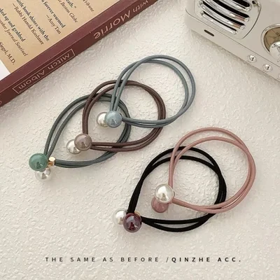 كريم ناعم ➕ رباط جلدي لؤلؤي، رباط شعر، رباط شعر، إكسسوار للشعر