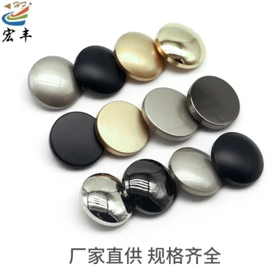 أزرار مصنوعة يدويًا من خليط معدني لإكسسوارات الملابس، وأزرار زخرفية منحنية للمعاطف والسراويل، متاحة للبيع بالجملة في المخزون