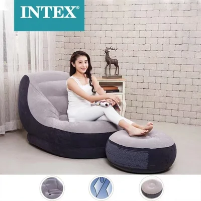intex 68564 Cross-border exclusive inflatable pvc comfortable plush sofa set Lazy Person's leisure folding lounge chair