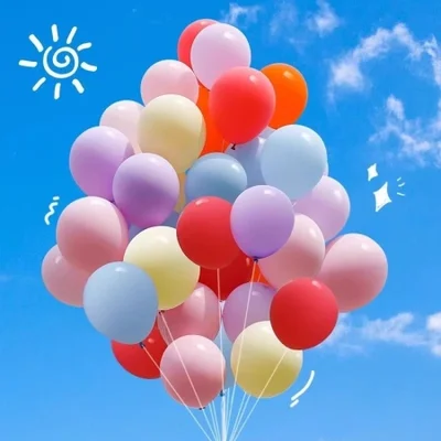 Macaron balloons, children's non-toxic birthday balloons, wholesale decoration, scene arrangement, wedding, multiple color series, thickened