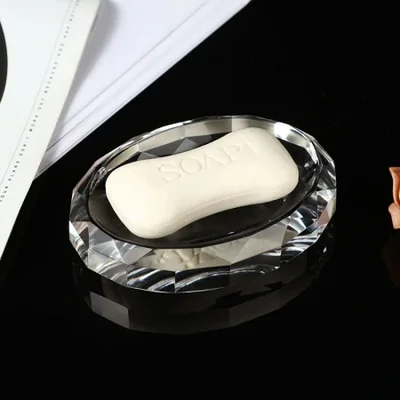 Creative hotel, guesthouse and inn bathroom soap box, glass soap box, transparent household bathroom handmade soap dish