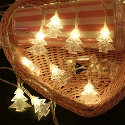 سلسلة ضوء شجرة عيد الميلاد الصغيرة على شكل سلسلة ضوء الزخرفية، سلسلة ضوء صندوق البطارية، سلسلة ضوء مهرجان عيد الميلاد، ضوء LED صغير اللون في الهواء الطلق