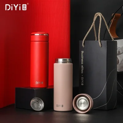 صندوق هدايا كلاسيكي يجب اقتناؤه 🎁DY-BW1059 كوب Diyi Bairui كلاسيكي مستقيم سعة 450 مل، داخلي 316 وخارجي 304 من الفولاذ المقاوم للصدأ، مظهر مطلي بالرش مقاوم للخدش، يأتي مع مصفاة شاي 316!