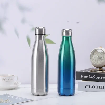 أكواب معزولة من الفولاذ المقاوم للصدأ بطبقة مزدوجة، زجاجات مياه محمولة ذات سعة كبيرة لرياضات الطلاب والطالبات، زجاجات الكولا، أكواب المياه بالجملة