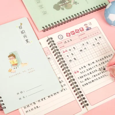 كتاب مقتطفات قراءة ملف الكرتون A5، دفتر التراكم اليومي لطلاب المدارس الابتدائية، كتاب التسجيل، القرطاسية الإبداعية بالجملة