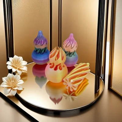 التصميم المبتكر للمنتجات المطبوعة ثلاثية الأبعاد، القرع الزخرفية الفنية، زخارف المائدة، ديكورات المنزل، الهدايا الفريدة