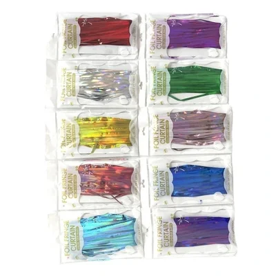 1* 2-meter laser rain silk curtain wedding room background, seven-color birthday party rain silk tassel door curtain wholesale