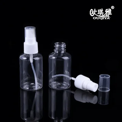 زجاجة رذاذ 50 مل، زجاجة رذاذ كحول، زجاجة رذاذ بلاستيكية شفافة هلامية، رذاذ تبريد