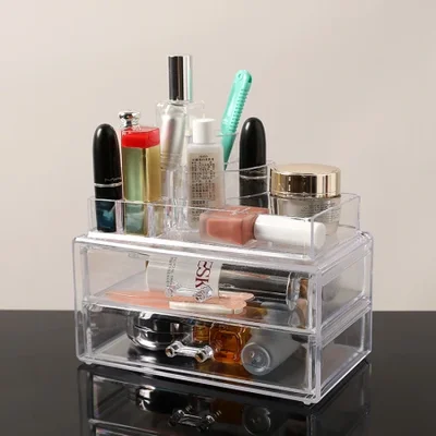 صندوق تخزين مستحضرات التجميل للفتيات من إنس ستايل، رف تخزين أحمر الشفاه، طاولة تزيين متعددة الوظائف، تنظيم المكياج، موفر للمساحة