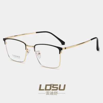 Wholesale of new non-magnetic titanium retro spectacle frames, myopia spectacle frames, large square metal frames for students, men 3126