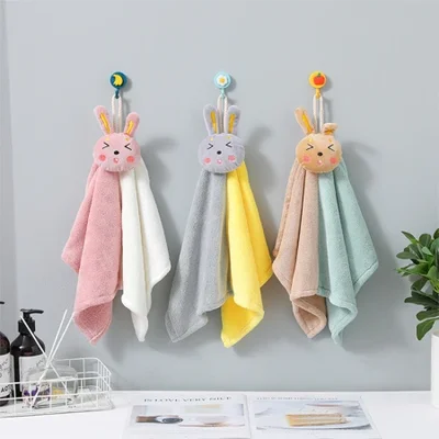 مناشف يد للمطبخ والحمام المنزلية كبيرة وسميكة، ومناشف يد للأطفال لطيفة على شكل رسوم كرتونية، ومناشف يد معلقة