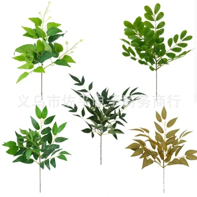 النباتات الاصطناعية: أوراق الفول السوداني، مزهريات الزهور، أوراق البوثوس، النباتات الخضراء الاصطناعية، مواد جدار الزهور