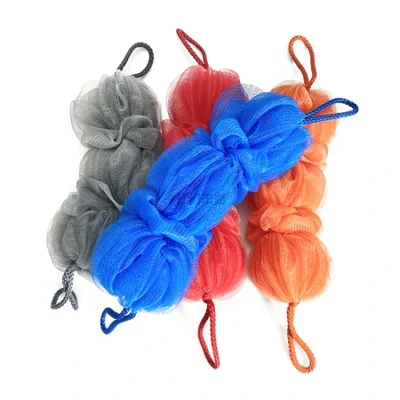 The source factory's multi-colored bath flower lantern ball bath bar is a soft and perfect tool for both men and women to take a bath and scrub. It's perfect for bathing