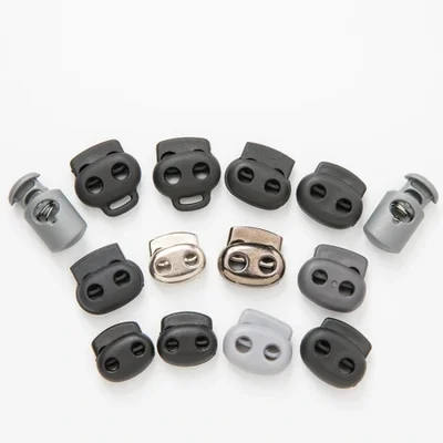 لدى الشركة المصنعة أبازيم أنف خنزير، وأبازيم حبل بلاستيكي، وأبازيم زنبركية، وأبازيم عين القط، وأبازيم حبل مزدوجة الفتحات بقطر 3-6 مم.