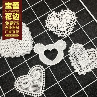 دمية باربي دانتيل زهور حرير الحليب، إكسسوارات مطرزة على شكل قلب، ملابس داخلية مصنوعة يدويًا، دانتيل على شكل قلب