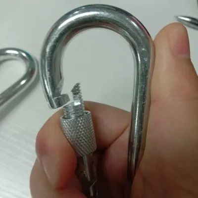 Spring Hook No. 7 galvanized climbing buckle, iron gourd-shaped climbing buckle with nut, spring hook