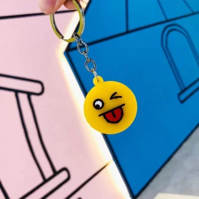 Double-sided smiling keychain, keychain accessory, fridge magnet accessory manufacturer customization