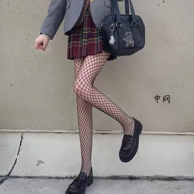 جوارب شبكية لصيد السمك سوداء، جوارب حريرية سوداء، جوارب شبكية رقيقة من JK للسيدات، جوارب شبكية بيضاء مجوفة، جوارب طويلة كبيرة ومتوسطة وصغيرة