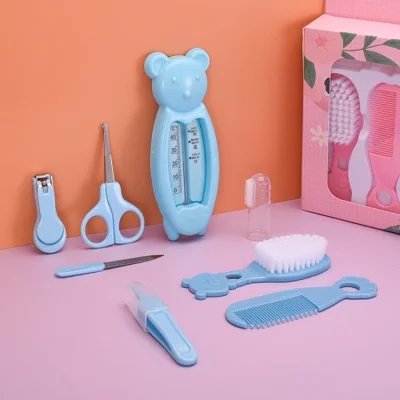 The manufacturer supplies an English packaging baby water temperature meter care gift set and an eight-piece nail cutting tool care set