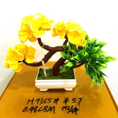 Artificial plant potted plants, indoor artificial green plant potted plants, small bonsai decorative items