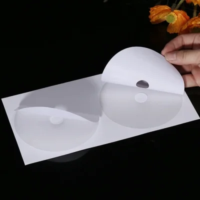 ملصقات أقراص مضغوطة من نوع Jinlan للبيع بالجملة، ملصقات أقراص مضغوطة قابلة للطباعة لامعة مخصصة، ملصقات مجموعة مكونة من 50 قطعة من المصنع