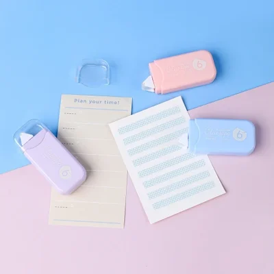 صمغ نقطي جديد من Morandi Color Crazy Color على شكل رسوم متحركة، صمغ منقط، شريط لاصق قوي على الوجهين، صمغ منقط