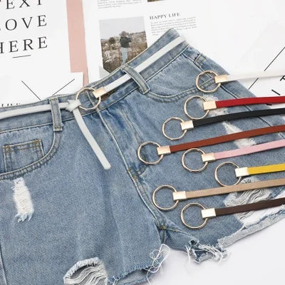 الحزام الصغير المعقود الجديد للسيدات يتماشى بشكل جيد مع فستان سترة للزينة.