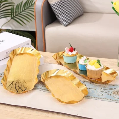 European-style small luxury fruit platter, high-end coffee table for home living room, nut and dried fruit plate, try cake placement and storage box