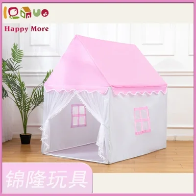 HAPPY MORE Play House House Pink Mesh Tent Play House Children's Tent Toys Indoor Children's tent toys