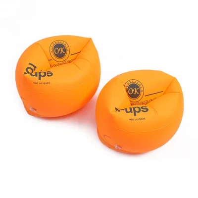 أكمام عائمة لحمام السباحة، أدوات مساعدة للسباحة للأطفال، حلقات ذراع قابلة للنفخ من مادة PVC، أكمام سميكة للوسادة الهوائية المزدوجة