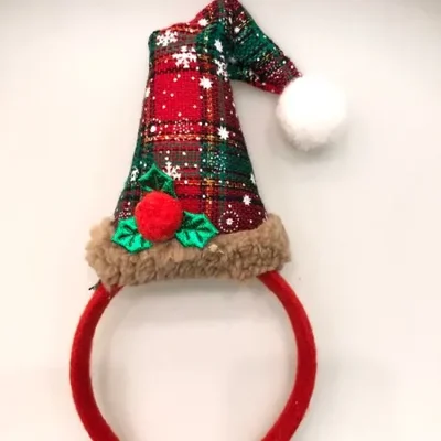 عصابات رأس عيد الميلاد، عصابات رأس قرن الوعل، عصابات شعر عيد الميلاد، الأطفال والكبار، قبعات قطنية من القماش المربع، عصابات رأس، مستلزمات أعياد الميلاد للحفلات، مبيعات مباشرة من الشركة المصنعة
