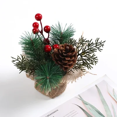 Cross-border festival plant ornaments, simulated pumpkins, pine needles, pinecone baskets, Halloween and Christmas indoor decorations wholesale