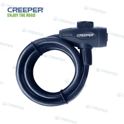 Lock plastic opening 6 horizontal 1 ring 15x1000 with frame blue bicycle lock, durable anti-theft lock