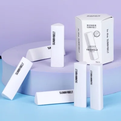 ممحاة شرودر الألمانية مثلثة فتات ومرنة، ممحاة نظيفة وخالية من التجاعيد، رسم الطالب وممحاة فنية