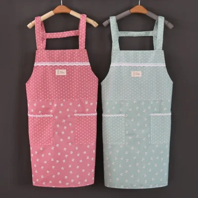 مريلة مقاومة للماء والزيت، تنورة قطنية لطيفة على الطراز الياباني والكوري، ملابس عمل نسائية عصرية مصنوعة خصيصًا للمطبخ المنزلي