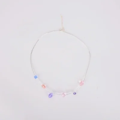 قلادة مطرزة بالكريستال الملون للصيف المنعش المعلق للنساء، قلادة حلوة ورائعة من مركز التجارة العالمي، إكسسوار للأجواء