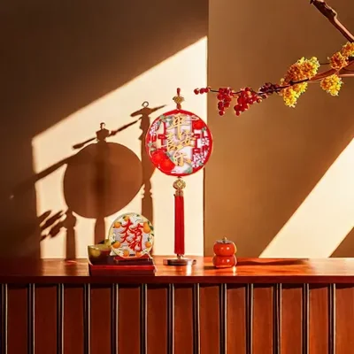 قلادة عقدة صينية حمراء على الطراز الصيني، معلقة سيارة منسوجة يدويًا، هدية تزيين المنزل، قلادة شخصية "فو"، ديكور السنة الجديدة 214404504