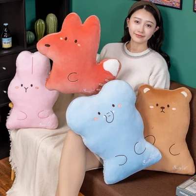 وسائد رمي طراز A Dai بتصميم جديد لعام 2022، وسائد لطيفة للأولاد والبنات، هدايا عيد ميلاد متعددة الوظائف، ألعاب قطيفة لسرير غرفة النوم، أرانب زفاف بالجملة