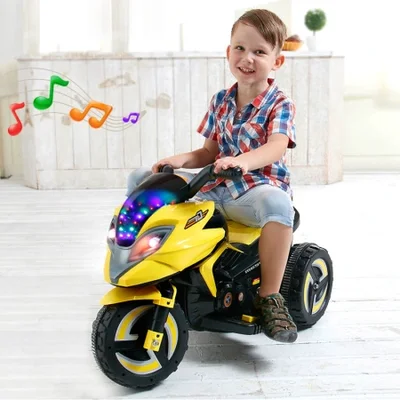 Fengda Children's electric mini motorcycle, baby rechargeable three-wheeled electric children's car, toy car