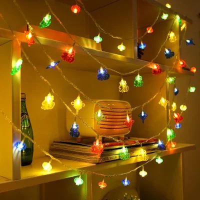 فوانيس LED صغيرة، أضواء سلسلة، أضواء ملونة، أضواء وامضة، أضواء سلسلة، السماء المرصعة بالنجوم، عيد الربيع ومهرجان السنة الجديدة أضواء معلقة لتزيين المنزل