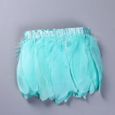 Wholesale from the manufacturer of large goose feather fabric with feather lamps, clothing accessories, DIY handicrafts, decorative colorful feather fabric edges