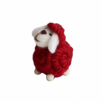 Solid color wool felt Christmas decorations, DIY hand-made sheep, little sheep Christmas decorations can be mixed and batched