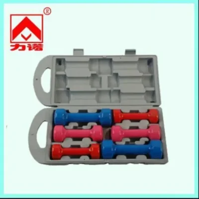 مجموعة صندوقية من الدمبل المغلفة بالبلاستيك 10 كجم، والدمبل المغلفة بالبلاستيك 10 كجم