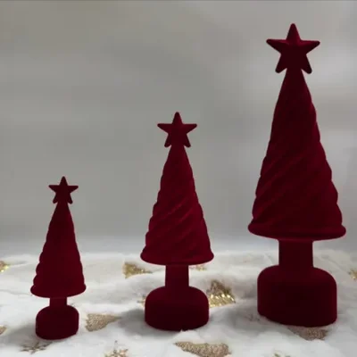 15 سم، 25 سم، 35 سم عناصر تزيين برج عيد الميلاد البلاستيكية المتدفقة مع الأضواء