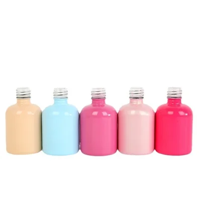15ml empty round bottle of nail polish gel, fashionable nail polish bottle, colored liquid lip gloss, portioned glass bottle wholesale 5 bottles