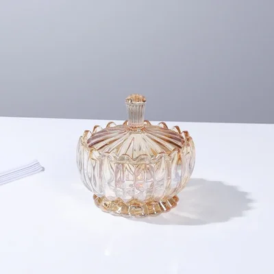 طبق فاكهة نورديك عالي المظهر مع زجاج سميك، طبق عرض فواكه شفاف فاخر وخفيف الوزن لغرفة المعيشة المنزلية