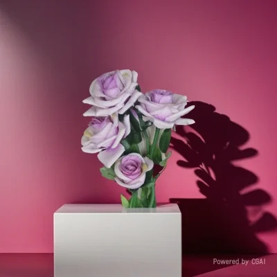 Purple rose bouquet, eternal flower arrangement, flower mud, fresh flowers as a gift for girls, flower bouquet bag packaging